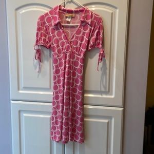 Cute pink and white vintage summer dress